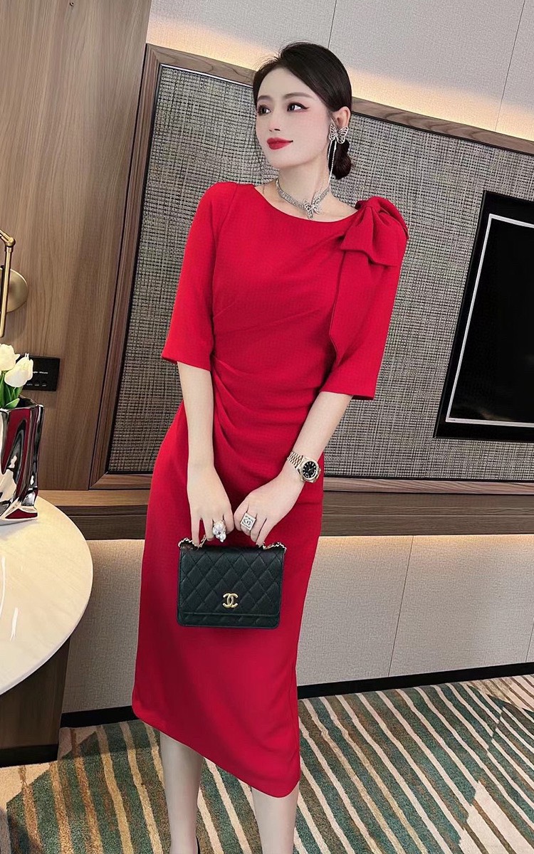 ĐẦM BODY NHÚN EO VAI NƠ D156
